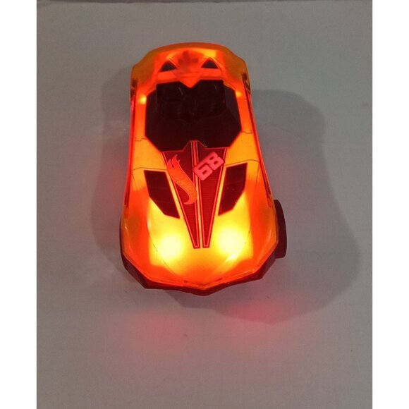 Hot Wheels Yellow Electronic Car 68 Black Silver Wheel - Light Up Sounds & Motor - Picture 8 of 16